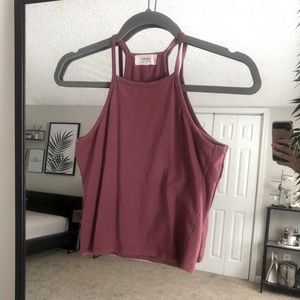 Pink Cropped Tank Top